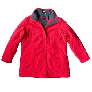Lands End Squall Parka Jacket Boys Sz XXL (18-20) Red